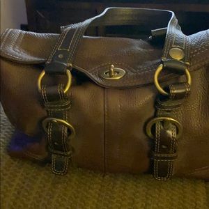 Brown coach handbag
